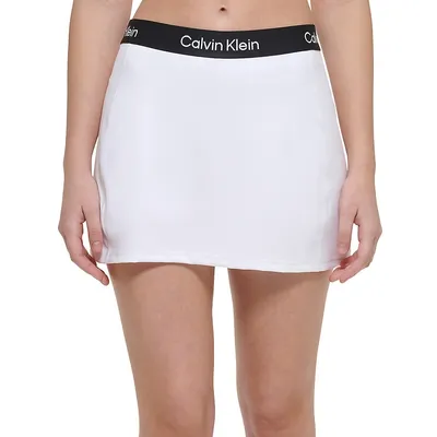 Elastic Logo-Waist Skort