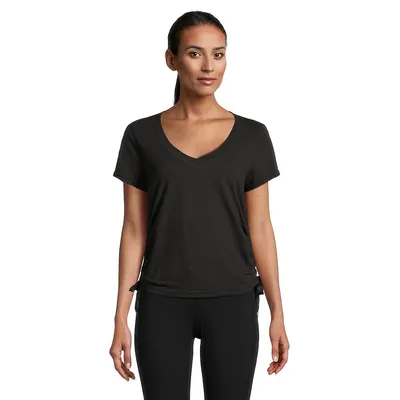 Ruched Side Short-Sleeve Top