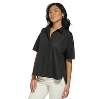 Short-Sleeve High-Low Shirt