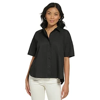 Short-Sleeve High-Low Shirt