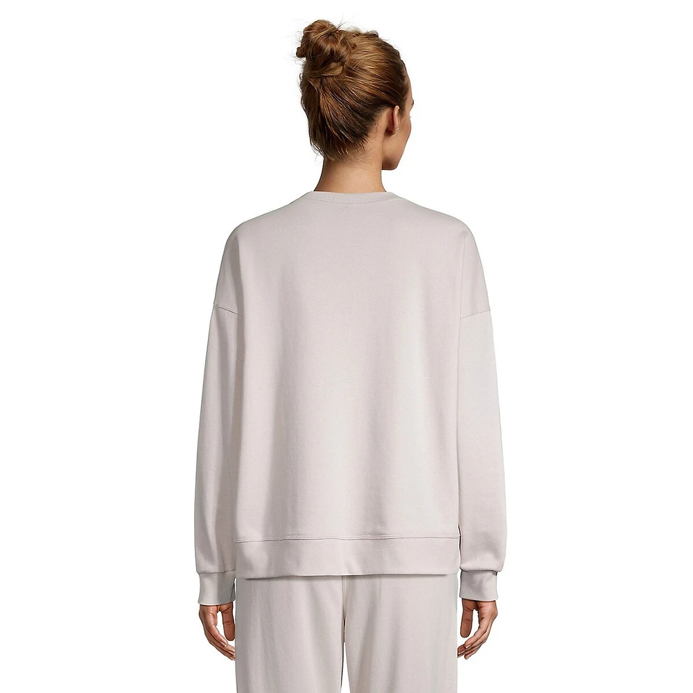 Metallic Logo Oversized Sweatshirt
