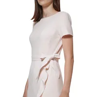 Ruffled Hem Faux Wrap Dress