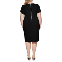 Tulip-Sleeve Sheath Dress