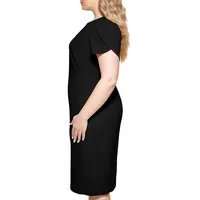 Tulip-Sleeve Sheath Dress
