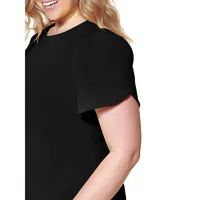 Tulip-Sleeve Sheath Dress
