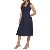 Plus Robe ajustée et évasée à encolure en V