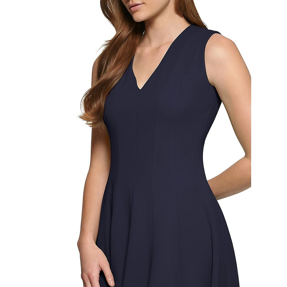 Plus Robe ajustée et évasée à encolure en V