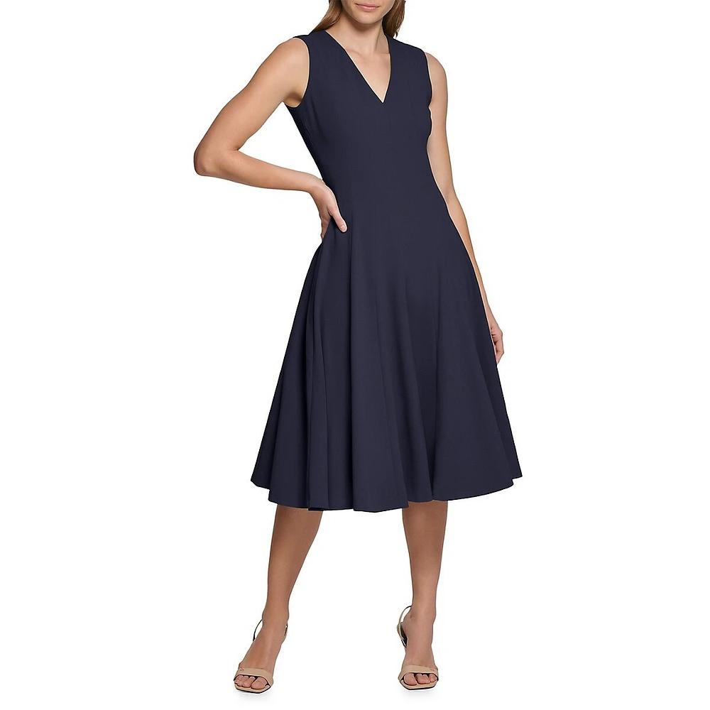 Plus Robe ajustée et évasée à encolure en V