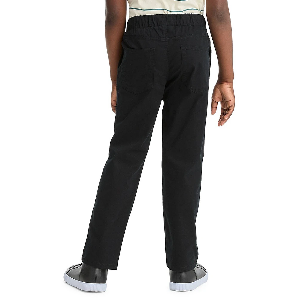 Boy's Stretch-Woven Straight-Fit Pull-On Pants
