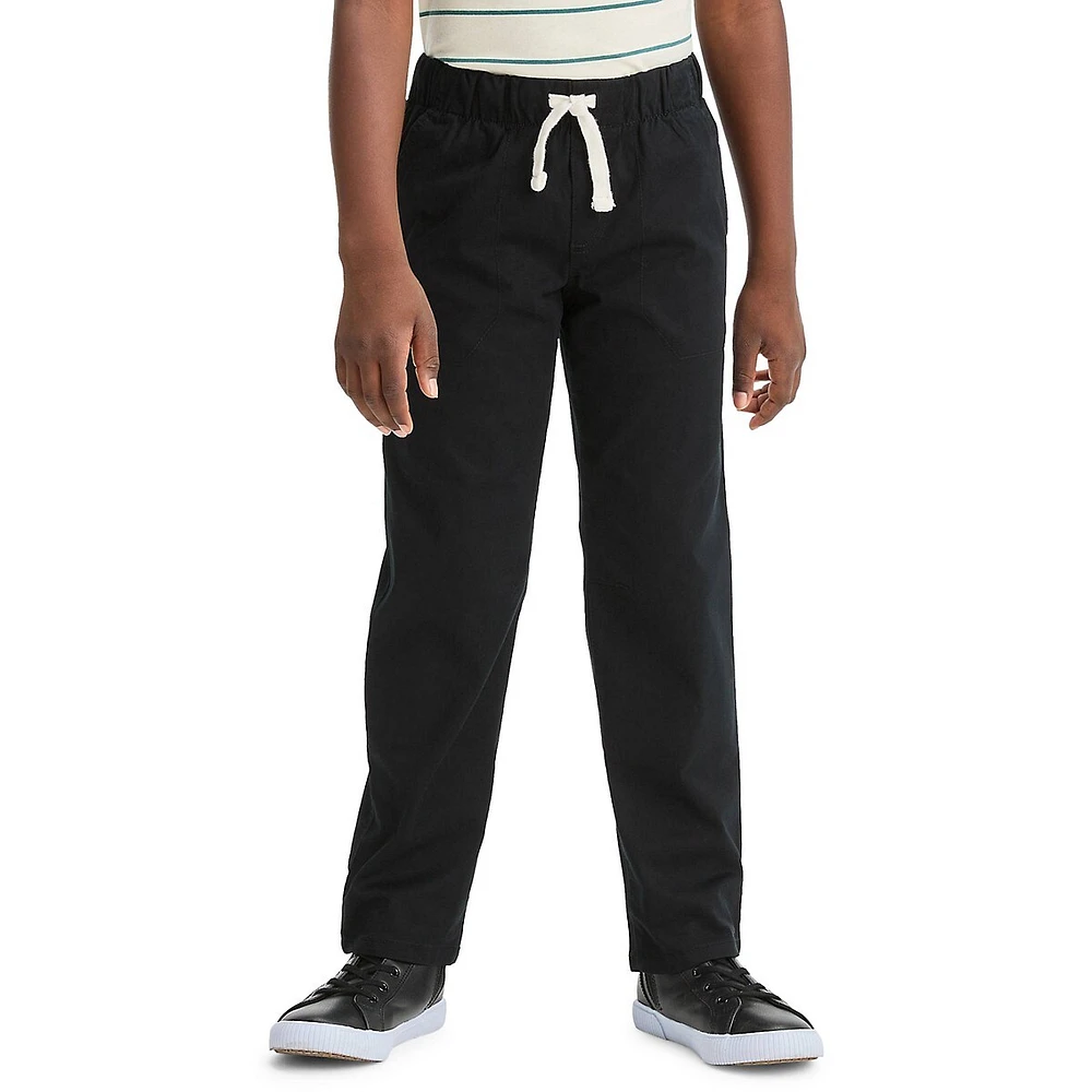 Boy's Stretch-Woven Straight-Fit Pull-On Pants