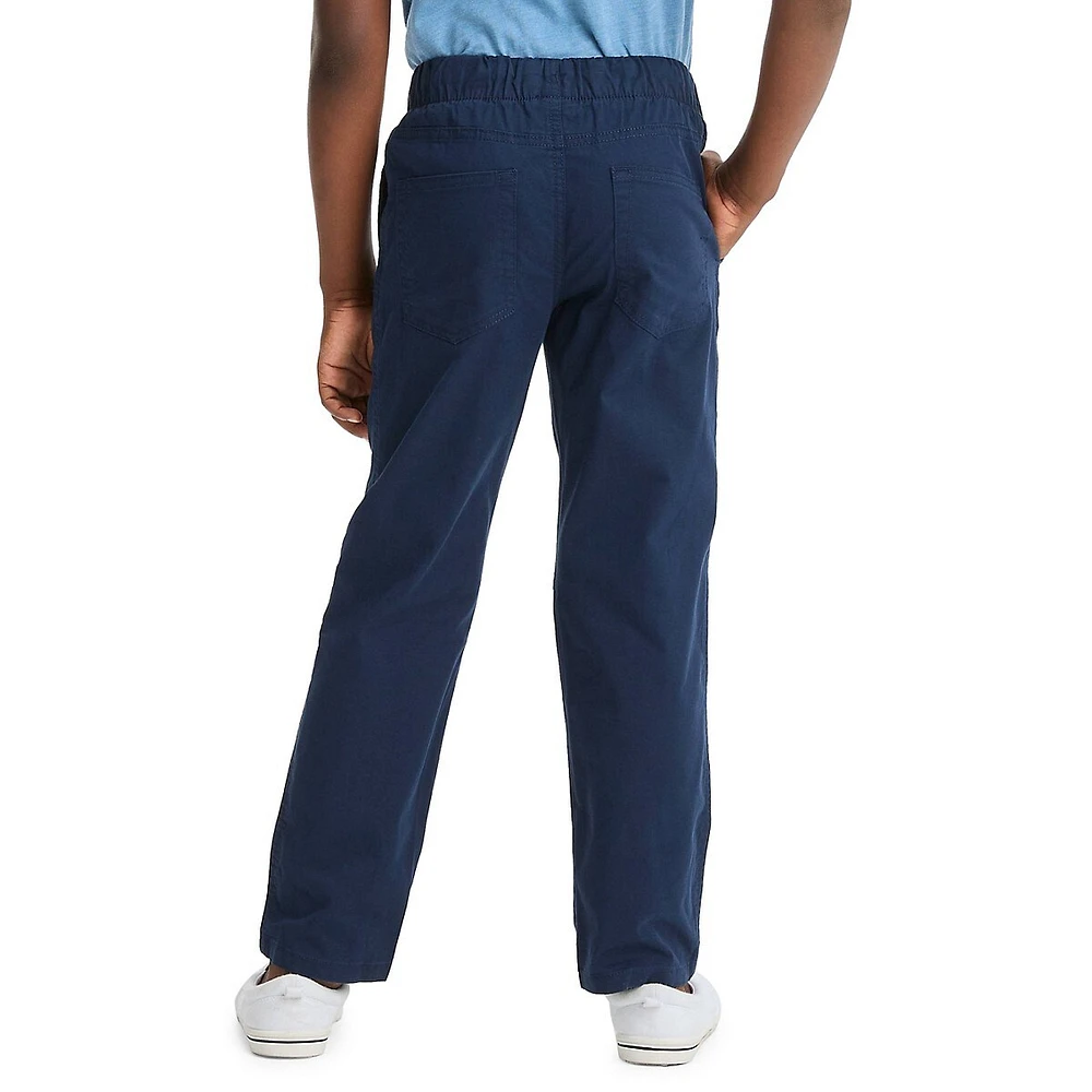 Boy's Stretch-Woven Straight-Fit Pull-On Pants