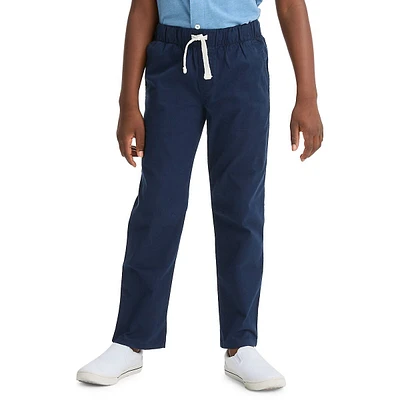 Boy's Stretch-Woven Straight-Fit Pull-On Pants