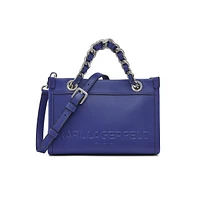 Chain-Detailed Leather Crossbody Bag