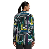 Geometric Karl-Print Oversized Shirt