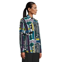 Geometric Karl-Print Oversized Shirt