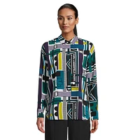 Geometric Karl-Print Oversized Shirt