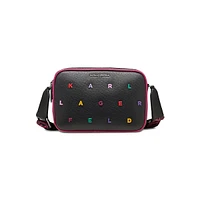 Maybelle Logo Lettering Camera Crossbody Bag