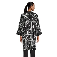 Geo-Print Robe-Style Topper