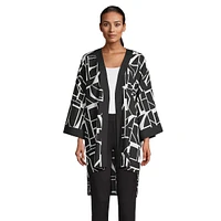 Geo-Print Robe-Style Topper