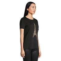 Sequin Eiffel Tower T-Shirt