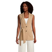 Belted Blazer Vest