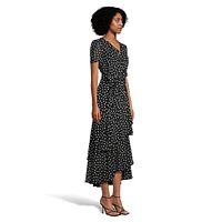 Tiered Polka Dot Midi Dress