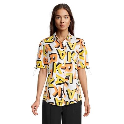 Karl-Print Bungee-Short Sleeve Shirt