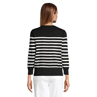 Embellished Striped Sweater
