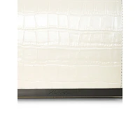 Albertine Embossed Leather Clutch