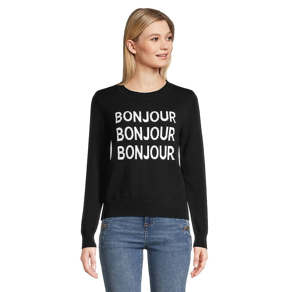 Bonjour Crewneck Sweater