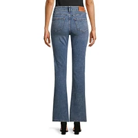 Button-Pocket Flare Jeans