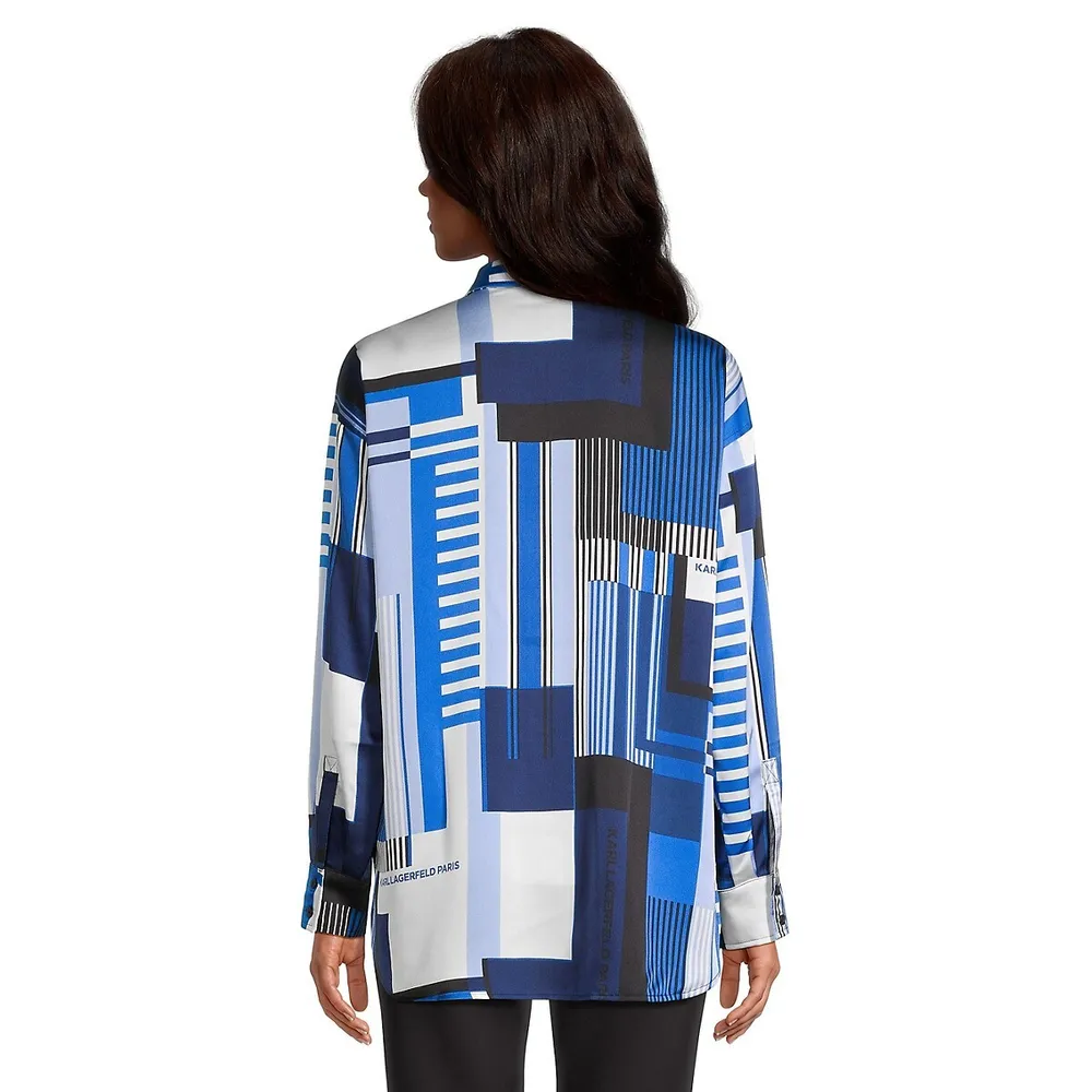 Distorted-Print Shirt