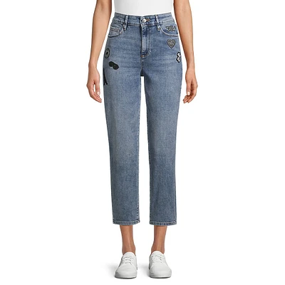 Signature Patch Cropped Jeans