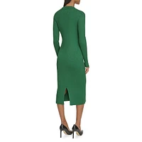 Collared Sweater Midi Dress