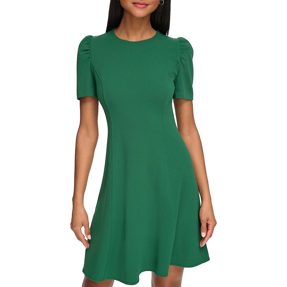 Scuba Crepe A-Line Dress