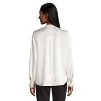 Splitneck Utility-Style Blouse