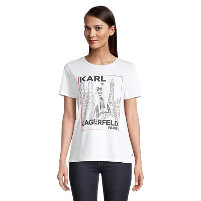 T-Shirt de la tour Eiffel Fashion Girl