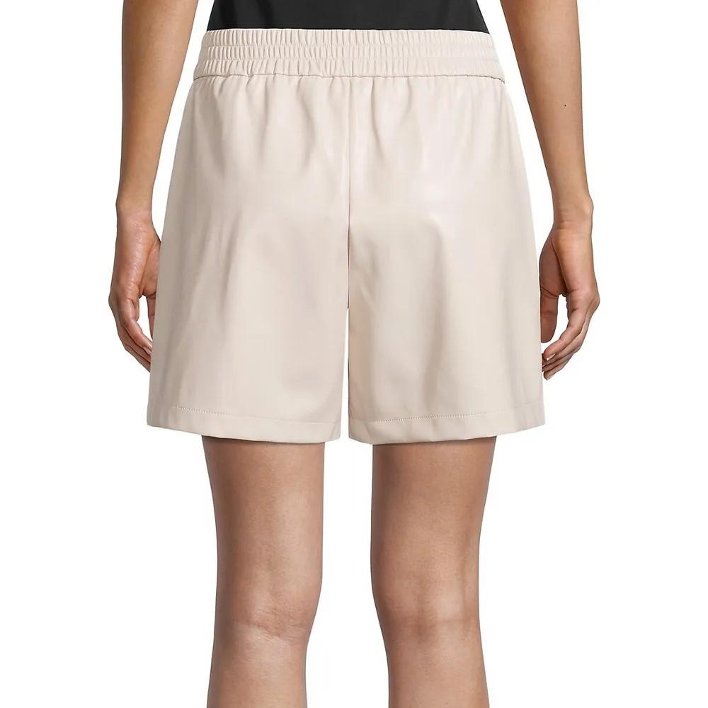 Faux Leather Low Rise Mini Skort