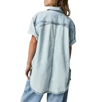 The Short Of It Short-Sleeve Denim Shirt