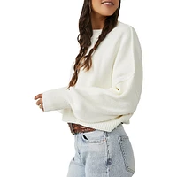 Easy Rib-Knit Cropped Sweater