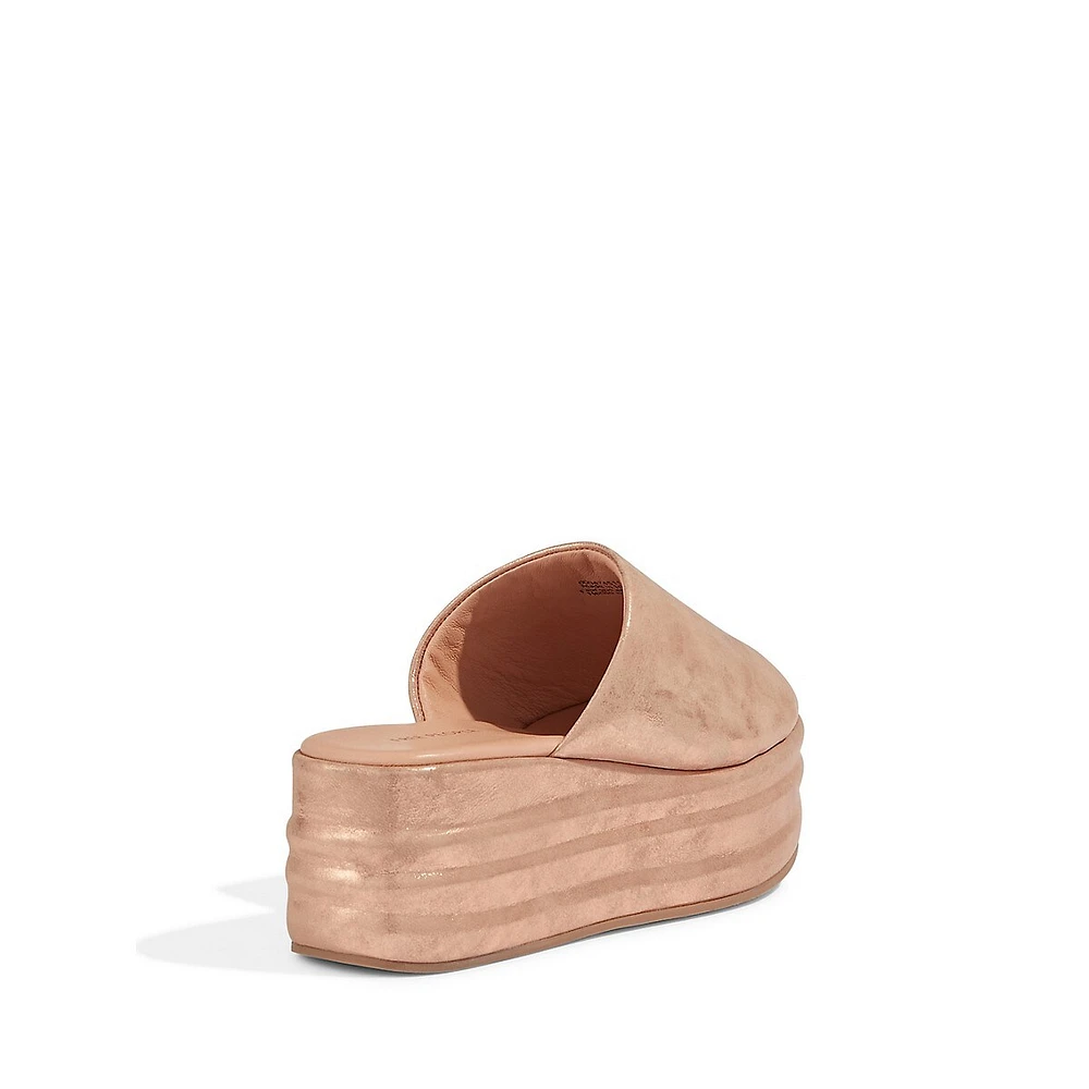 Harbor Flatform Leather Slide Sandals