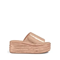 Harbor Flatform Leather Slide Sandals