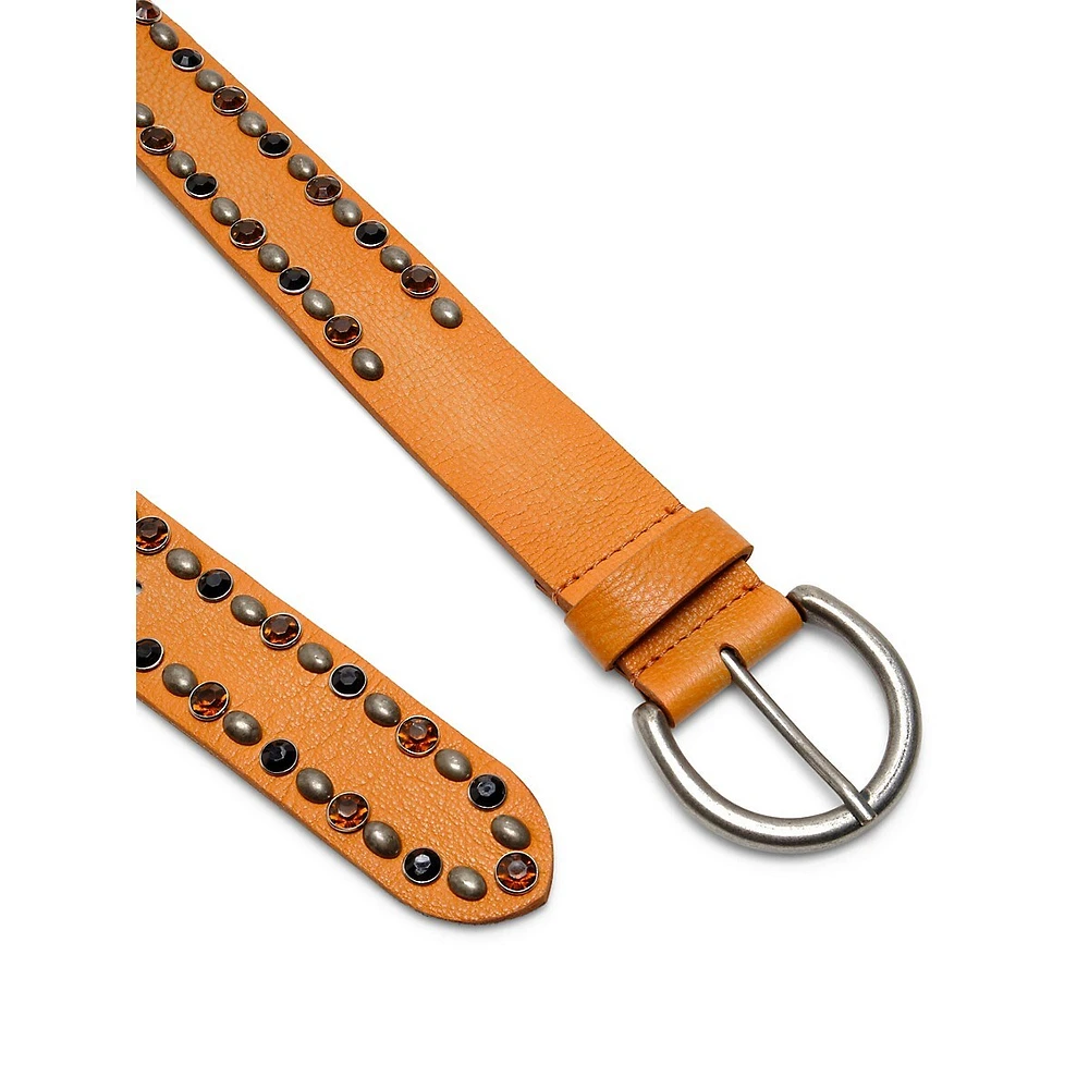 Ceinture cloutée en cuir Rockaway
