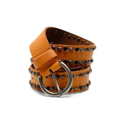 Rockaway Studded Leather Belt