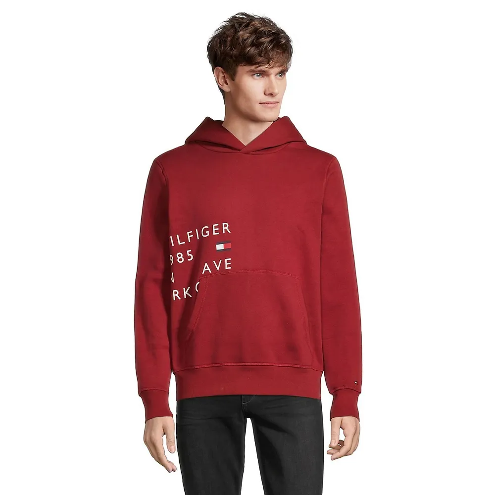 Tommy Hilfiger Off-Placement Logo Text Hoodie