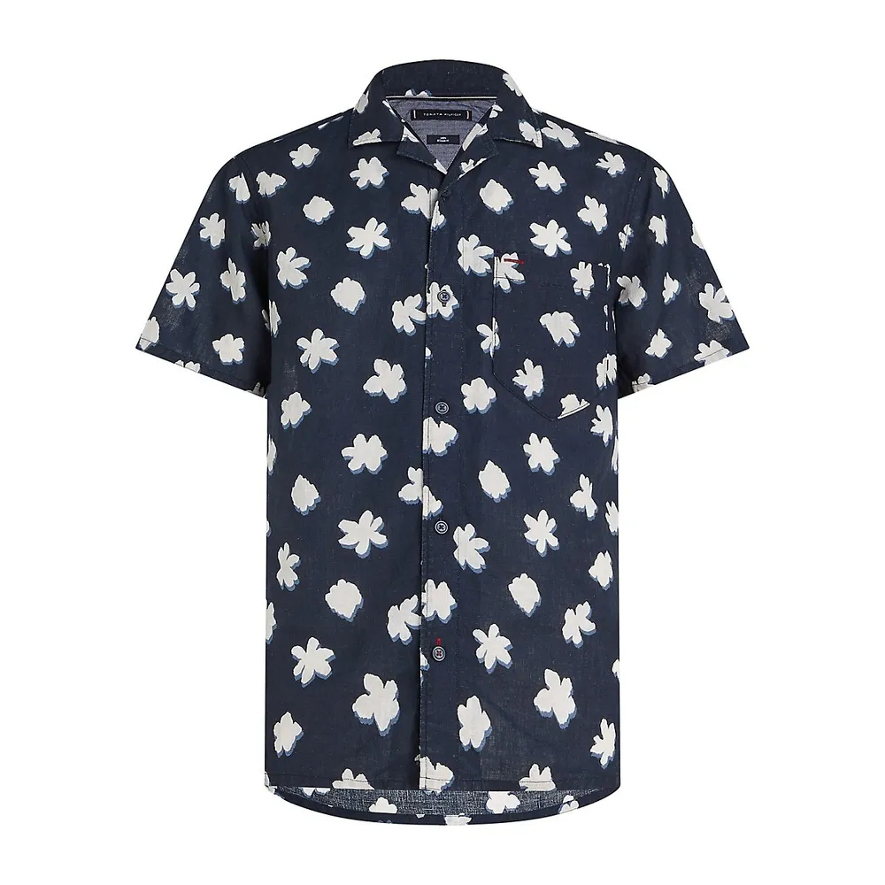 Floral Linen Camp Shirt