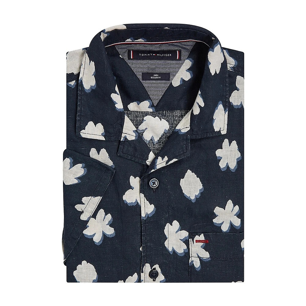 Floral Linen Camp Shirt