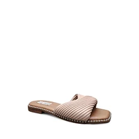Women's Ravina Cross-Rib Studded Slide Sandals