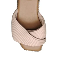 Women's Ravina Cross-Rib Studded Slide Sandals