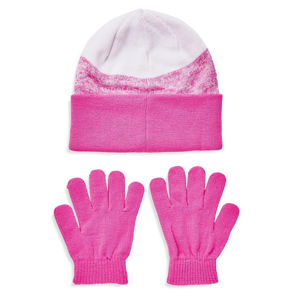 Kid's Knit Toque and Gloves Set